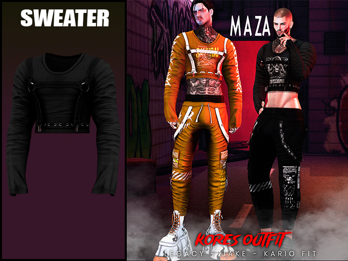 MAZA // KORES SWEATER // BLACK
