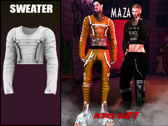 MAZA // KORES SWEATER // WHITE