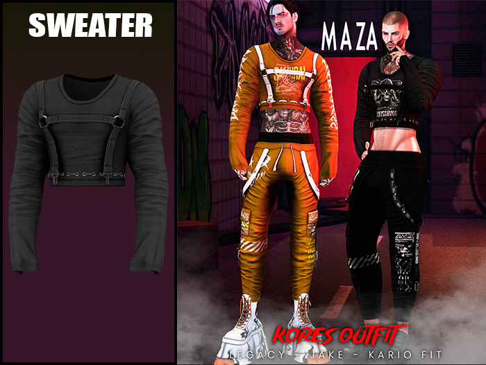 MAZA // KORES SWEATER // GREY