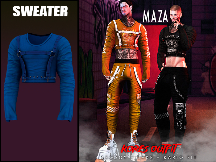 MAZA // KORES SWEATER // BLUE