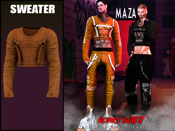 MAZA // KORES SWEATER // ORANGE
