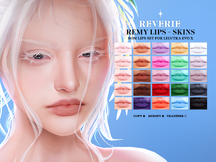 [REVERIE] Remy Lips - Skins Pack [BOM\EvoX]