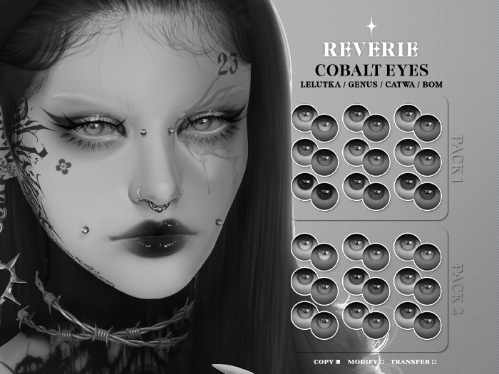 Second Life Marketplace - [REVERIE] Cobalt Eyes DEMO