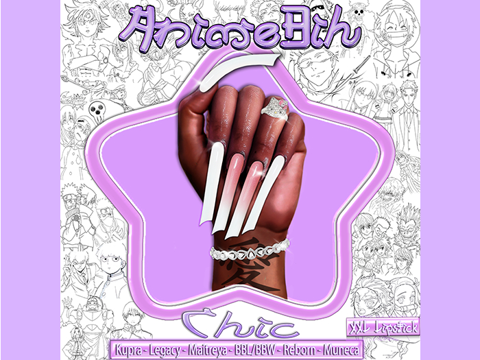 AnimeBih- Chic Set' Lipstick Nails