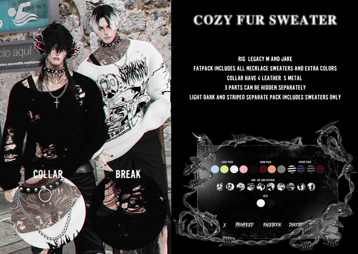 = DAE = Cozy furry sweater Light Pack