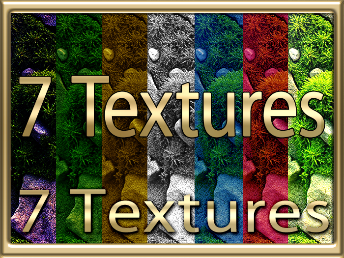 Second Life Marketplace - Zoy Texture [ Mossy Rock Seamless 02 ] 7 Textures
