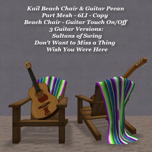 Kail Beach Chair & Guitar Pecan