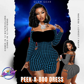 [GLAM GEAR] ~ PEEK A BOO DRESS AQUA PATTERN UNPACKER