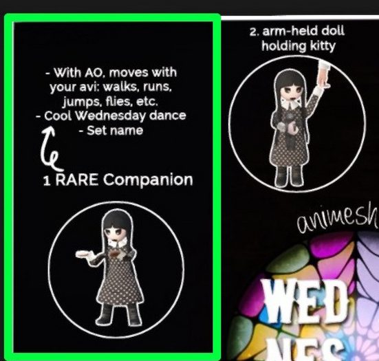 1 DUST: Wednesday doll - RARE Companion