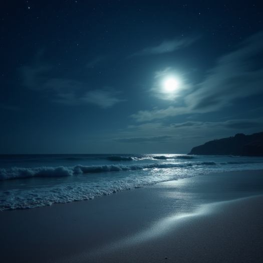 Moonlit sky Beach Texture