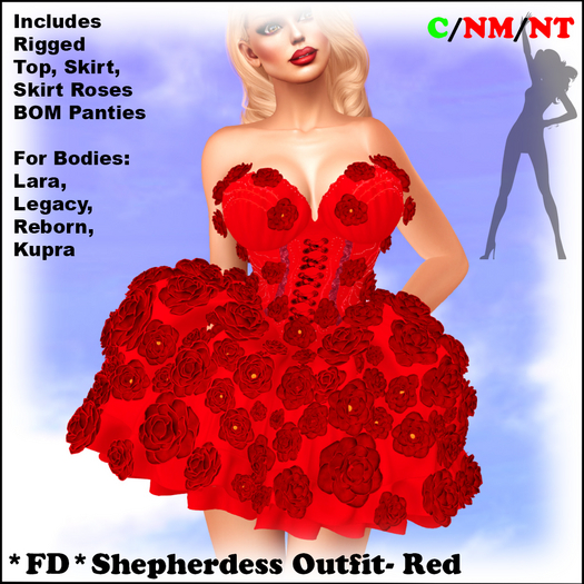 *FD* Shepherdess Outfit [Boxed] Red