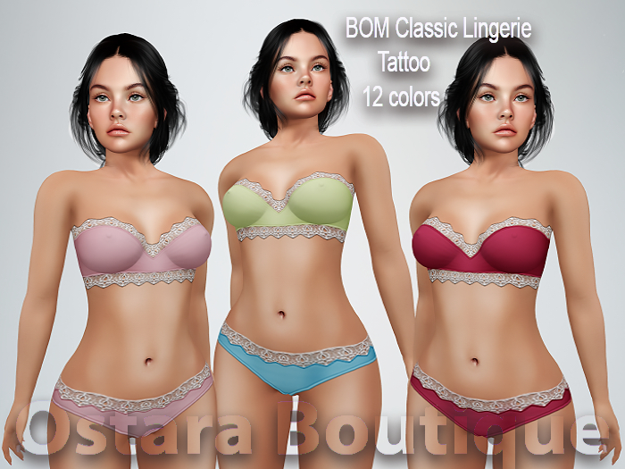 BOM Classic Lingerie - 12 colors  