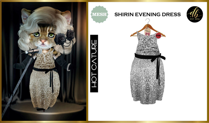 *DB* DINKIES SHIRIN  BOM+ EVENING DRESS* silver
