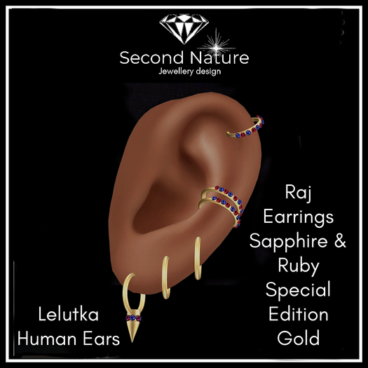 SNJ Raj Earrings Ruby & Sapphire ADD!