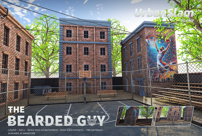 Urban Slam Backdrop PBR - The Bearded Guy 