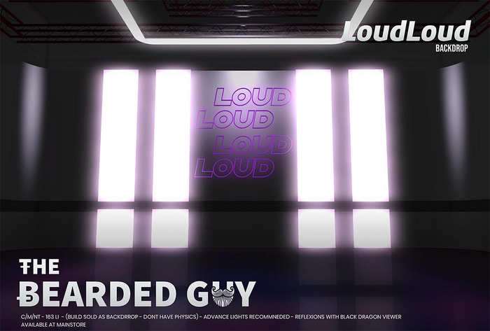 Loud Loud Backdrop - The Bearded Guy