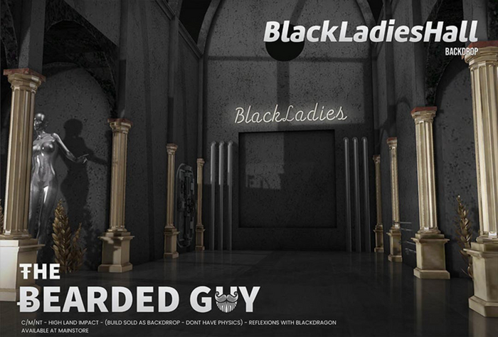 Black Ladies Hall Backdrop - The Bearded Guy