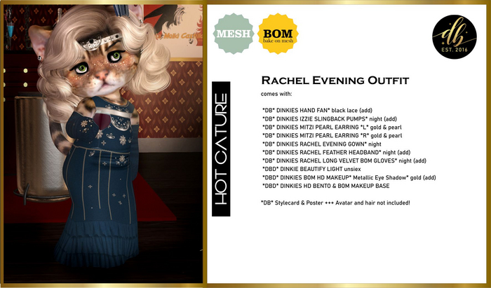 *DB* DINKIES RACHEL HOT CATURE EVENING OUTFIT*