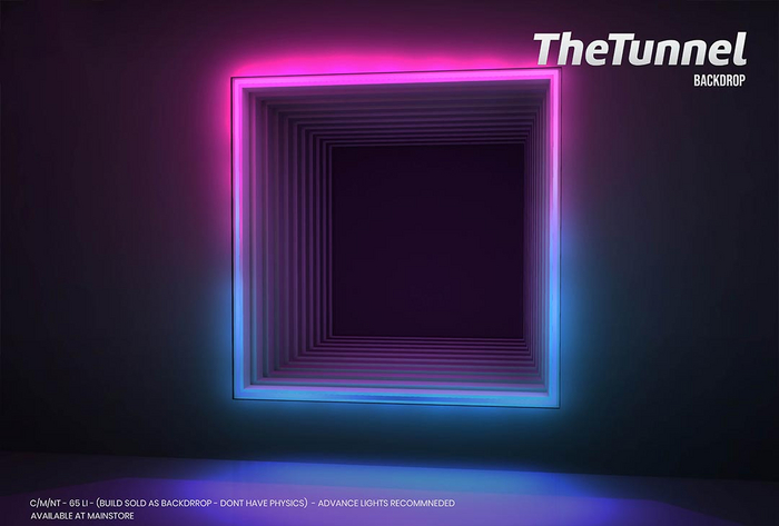 The Tunnel Neon Backdrop - The Bearded Guy