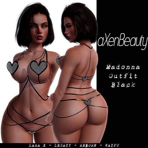 aX: Madonna Outfit Black/White