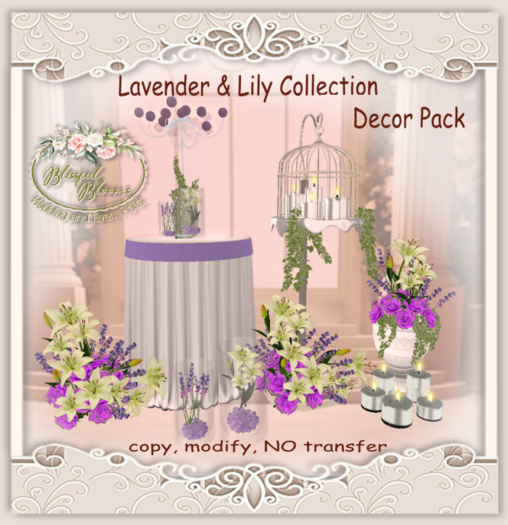 BB..Lavender & Lily Collection Decor Pack *