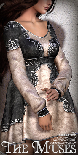 The Muses - Eloise Dress - Ivory/Silver