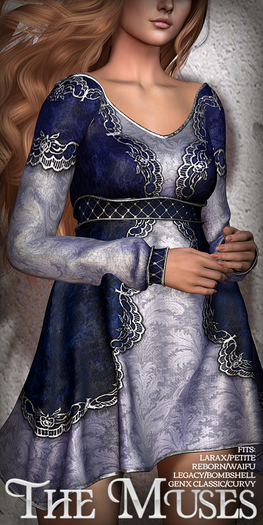 The Muses - Eloise Dress - Blue/Silver