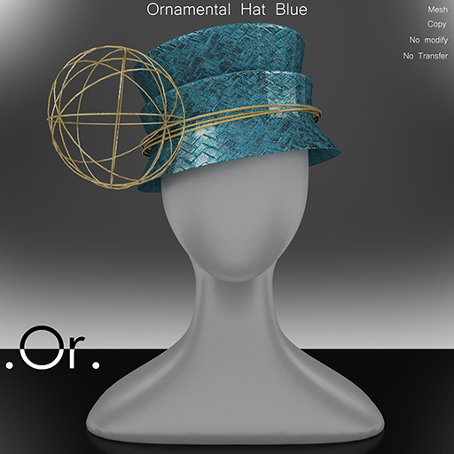 . Or . Ornamental Hat Blue
