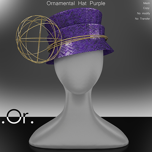 . Or . Ornamental Hat Purple