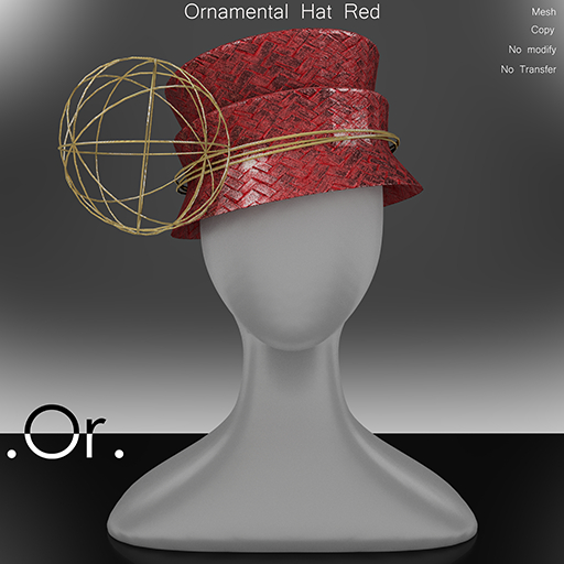. Or . Ornamental Hat Red