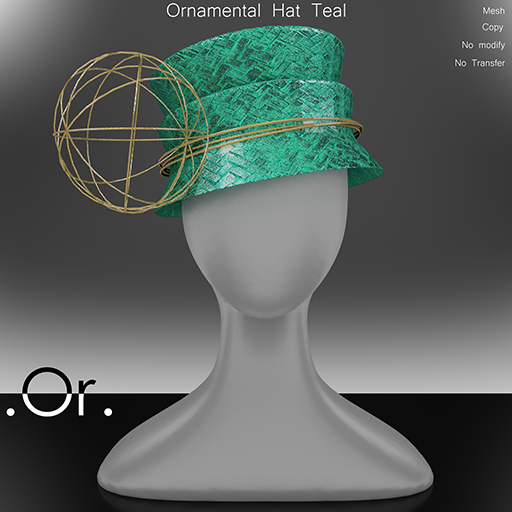 . Or . Ornamental Hat Teal