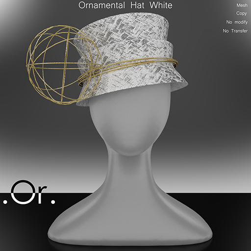 . Or . Ornamental Hat White