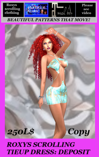 ROXYS SCROLLING TIEUP DRESS DEPOSIT