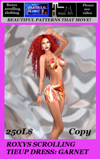 ROXYS SCROLLING TIEUP DRESS GARNET