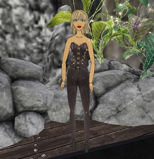 [SLZS] PMR Cardy Steampunk Full Set Brown Corset & Jeans