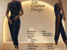 "GCD" Emersyn Chain Belt Jumpsuits Blue