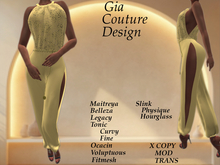 "GCD" Emersyn Chain Belt Jumpsuits Yellow