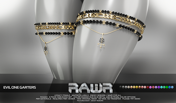 RAWR! Evil One Garters DEMO (add me)