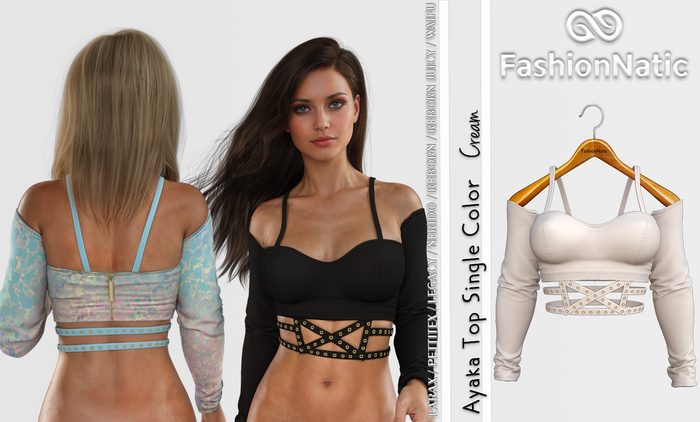 Top Ayaka Cream - Reborn, Waifu, Juicy, Legacy, LaraX, PetiteX - FashionNatic