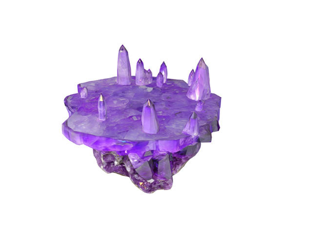 Amethyst Crystal Coffee Table