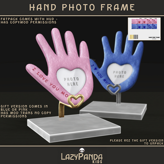 LazyPanda - Hand Photo Frame - Blue (Rez)