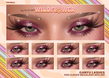 + wildflower ganyu lashes (clover megalash)