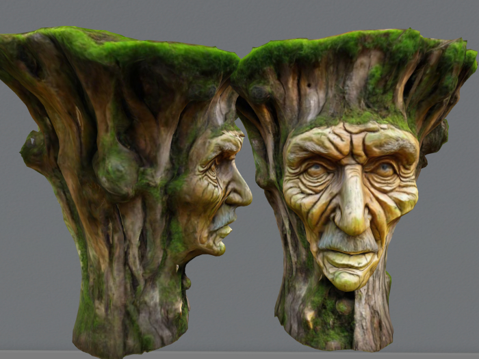 Mossy Tree Stump FULL PERM