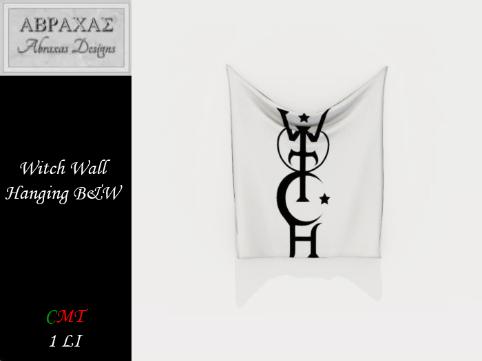 Witch Wall Hanging B&W