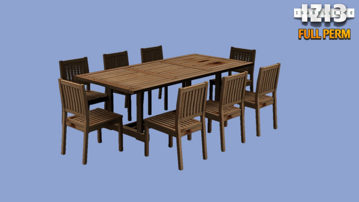 Picnick Table & Chairs 1 impact Full perm isabelleize 1 impact