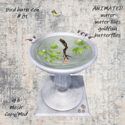 GARDEN Bird bath Zen #01