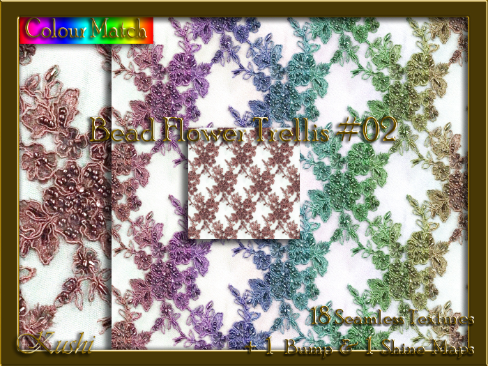 Bead Flower Trellis #02 Texture Pack