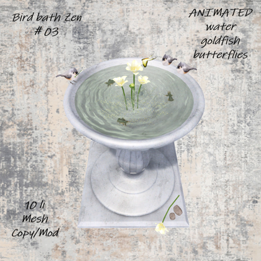 GARDEN Bird bath Zen #03