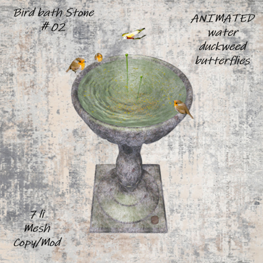 GARDEN - Bird bath Stone #02