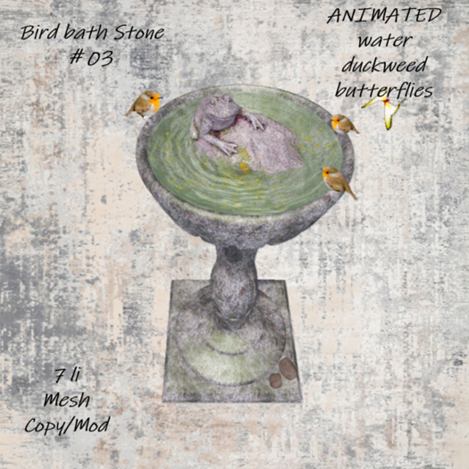 GARDEN Bird bath Stone #03